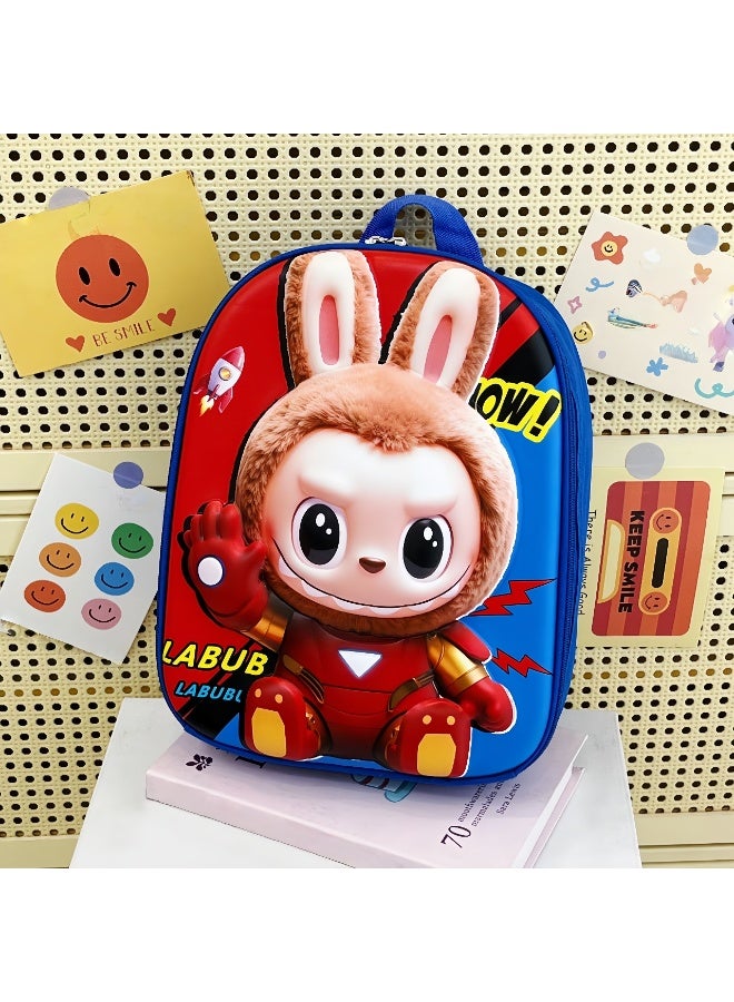 LABUBU New Children's Backpack Labubu Kindergarten Hard Shell Bag EVA Boys and Girls School Bag Large Capacity Backpack 30*25*7 CM - Image 1
