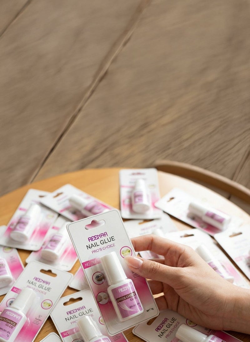 AEENAA 6-Pieces Professional Brush-On Nail Glue – Strong Hold Adhesive for Acrylics, Press-On Nails & Tips – Quick Drying, Bonds in Seconds – 7g - Image 3