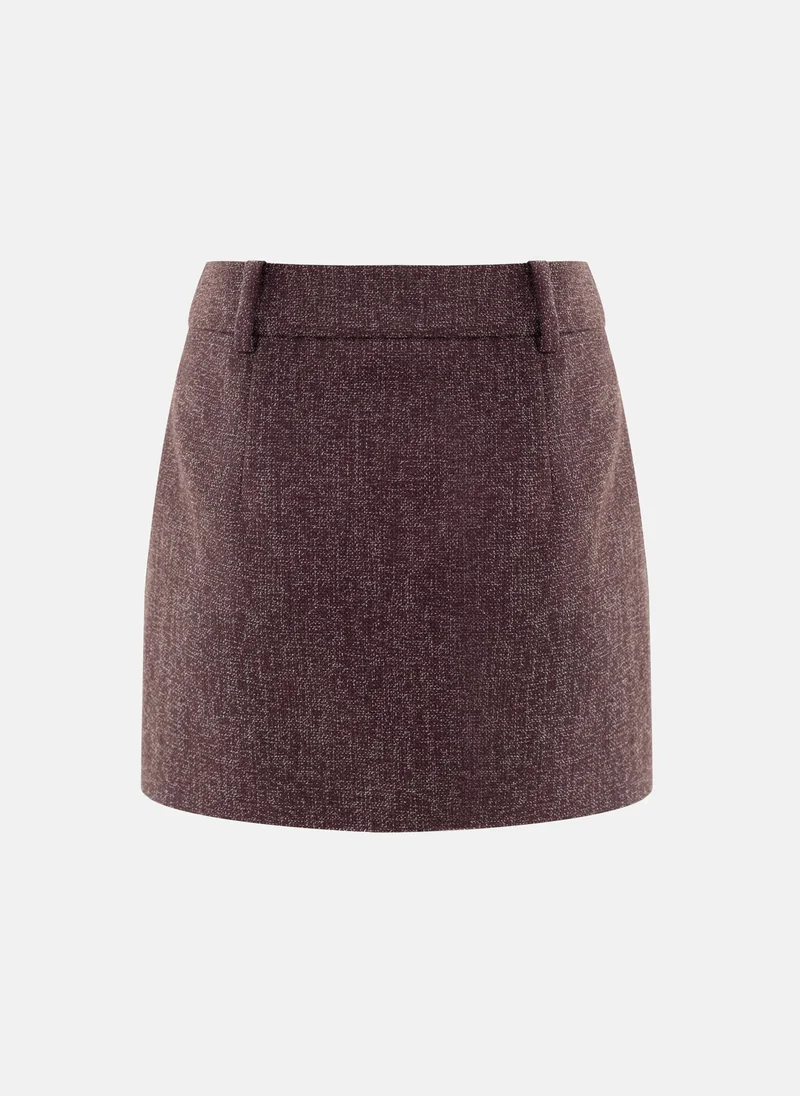 Lichi  Textured straight mini skirt for Women | Best Price UAE