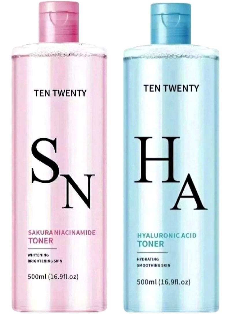 Nonbrand TEN TWENTY SAKURA NIACINAMIDE 500 ml + HYALURONIC ACID TONER 500ml