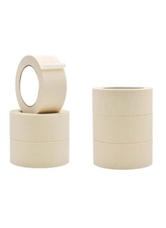 Masking Tapes – 2-Inch x 25-Yard Paper Tape Rolls for Painting Crafting Labelling and DIY Projects | Durable Writable Easy-to-Use and Strong Adhesion Without Residue (Pack of 6)