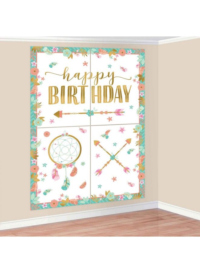 Amscan مجموعة تزيين عيد ميلاد بنات بوهيمية مع مجموعة أدوات تصوير 16 قطعة. مقاس واحد - Image 2