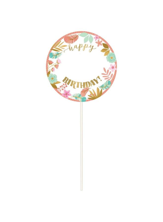 Amscan مجموعة تزيين عيد ميلاد بنات بوهيمية مع مجموعة أدوات تصوير 16 قطعة. مقاس واحد - Image 3