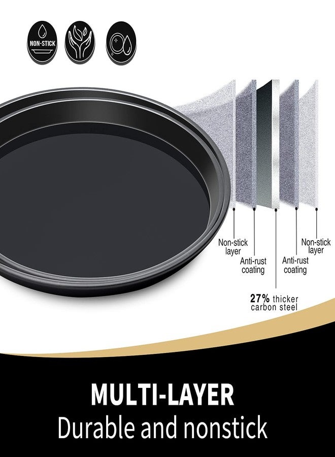 Yomvzake Round Cake Pan, 9 Inch Cake Pan Giant Shollow Baking Pan Round Sheet Cake Tray Pan for Christmas Baking - Image 3