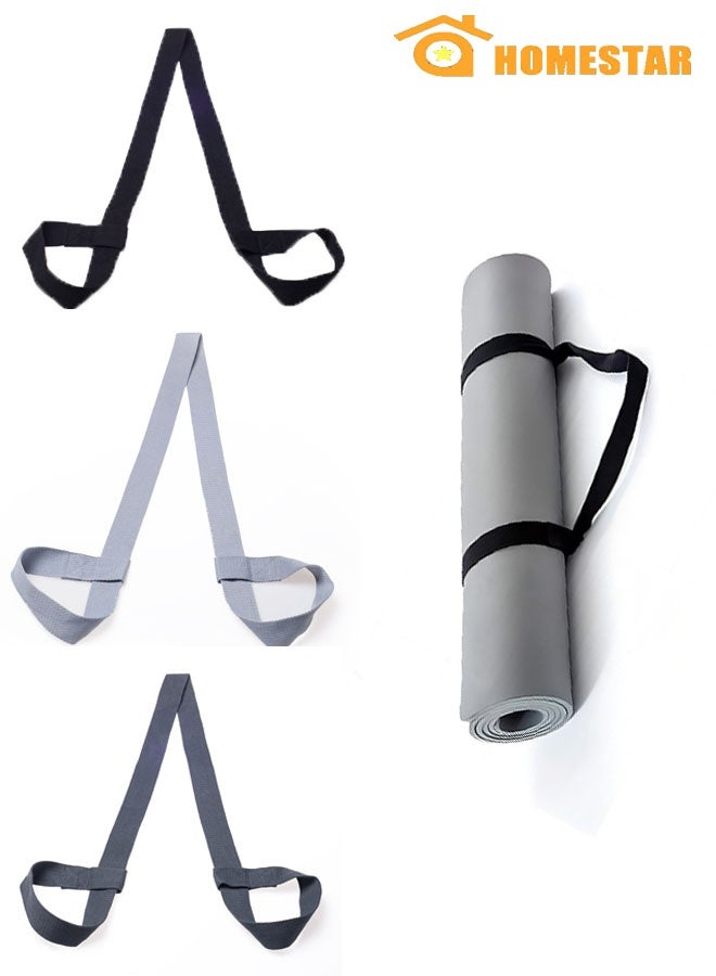 هومستر 3 قطع يوغا حصيرة حزام لحمل, يوغا حصيرة ناقل, قابل للتعديل يوغا حصيرة سلينغ لليوغا حصيرة - Image 1