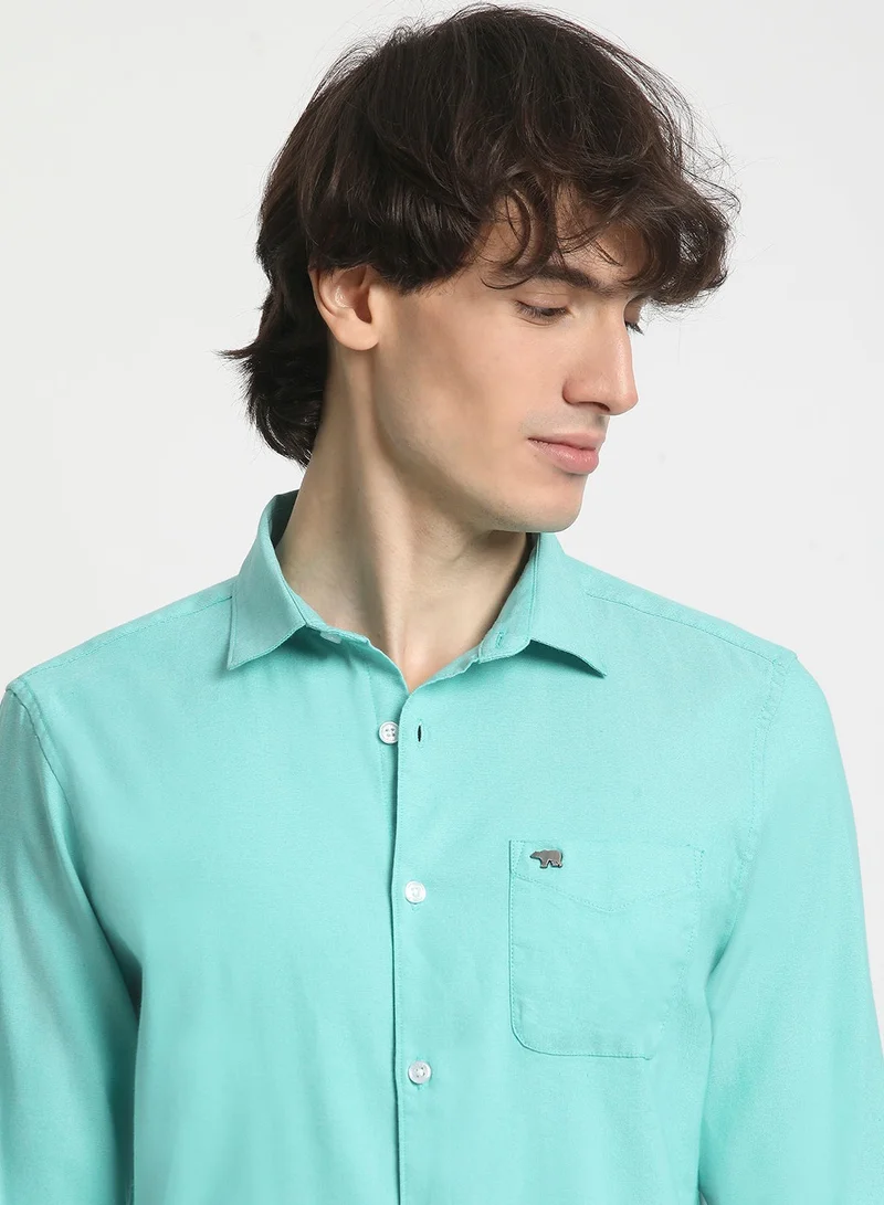 THE BEAR HOUSE Cotton Shirt for Men | Slim Fit, Long Sleeve, Casual & Formal Wear | Soft, Breathable Fabric for Office, Everyday, & All-Season Use in Classic & Trendy