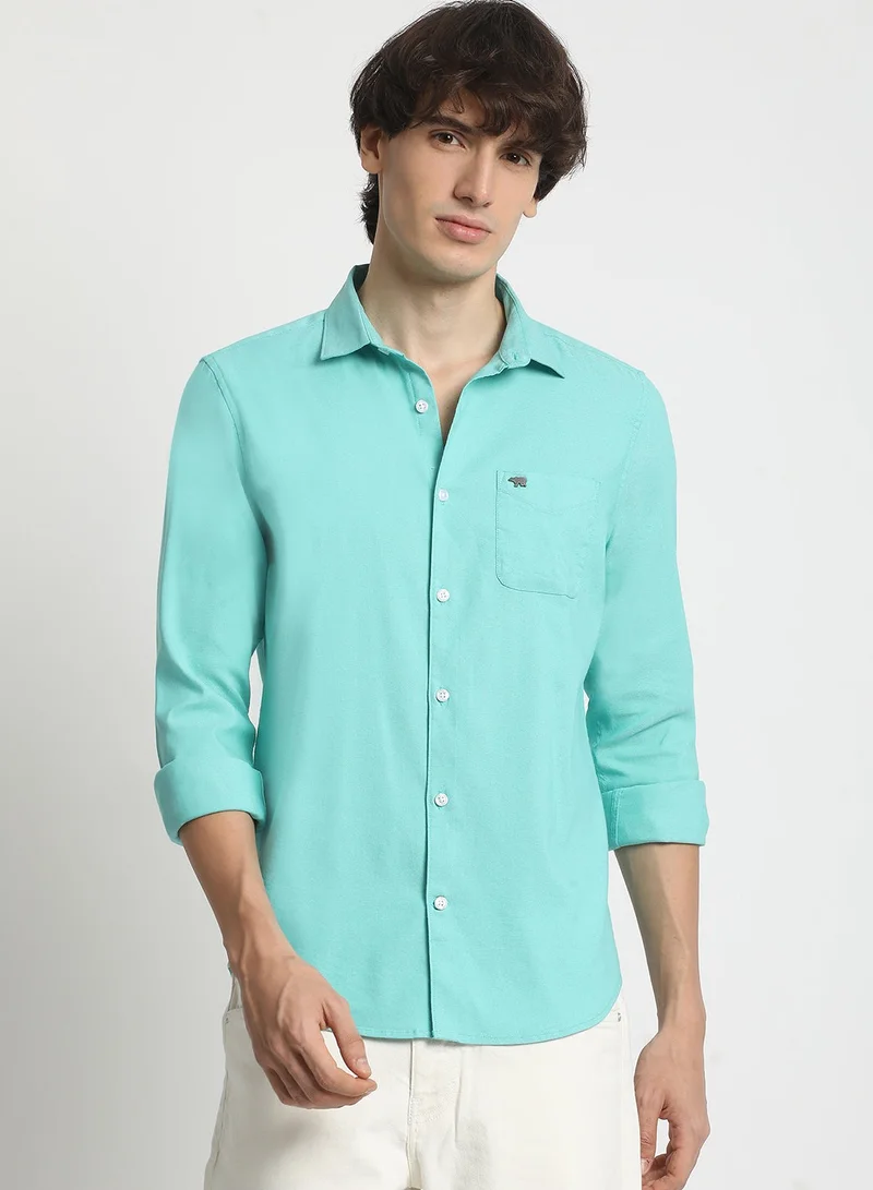 THE BEAR HOUSE Cotton Shirt for Men | Slim Fit, Long Sleeve, Casual & Formal Wear | Soft, Breathable Fabric for Office, Everyday, & All-Season Use in Classic & Trendy