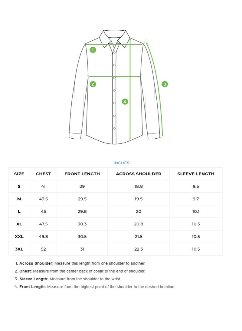 THE BEAR HOUSE Cotton Shirt for Men | Slim Fit, Long Sleeve, Casual & Formal Wear | Soft, Breathable Fabric for Office, Everyday, & All-Season Use in Classic & Trendy - Image 3