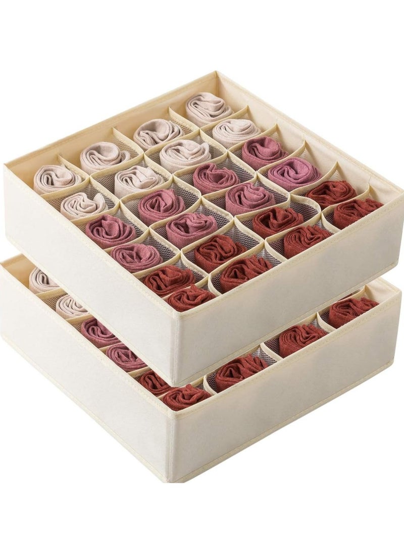Generic 3-Pack Organizer Dividers,64-Cell  Foldable Closet Drawer Organizers,Fabric Storage ,Boxes for Socks, Underwear, Ties  - Image 3