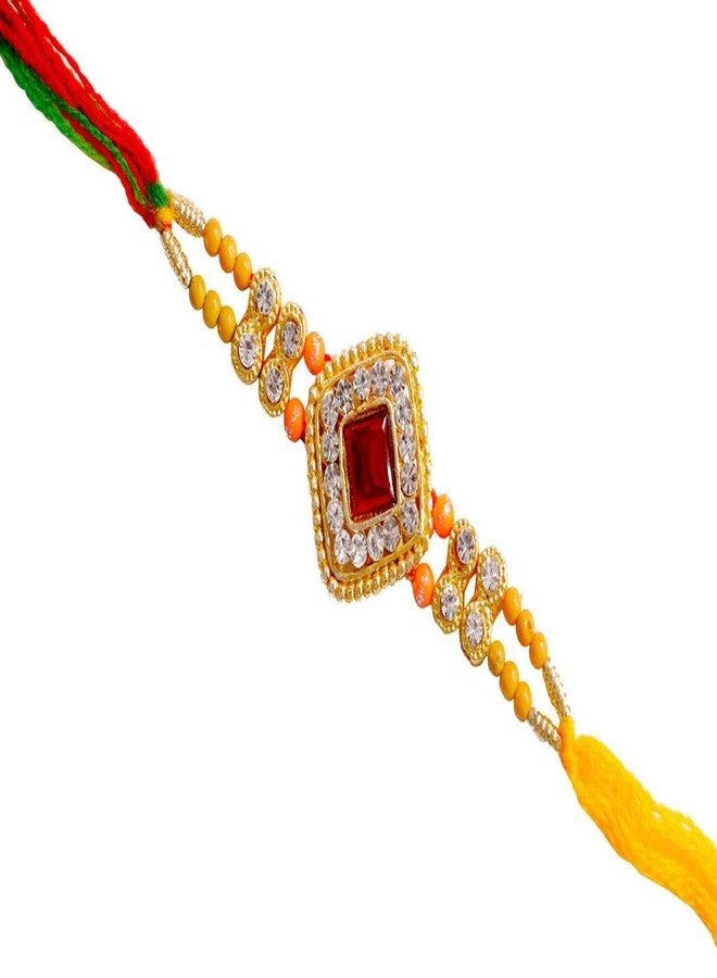 Suninow Multicolor Designer Exclusive Stone Studded Rakhi
