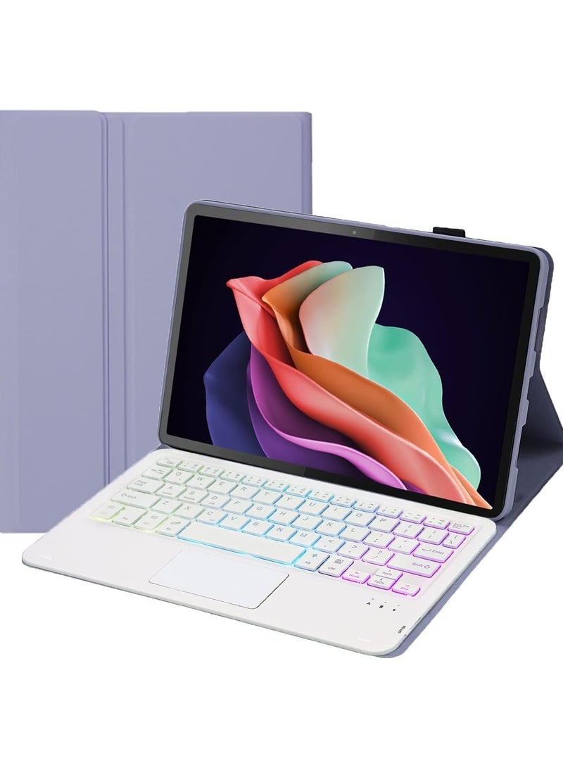Touchpad Keyboard Case Compatible with Honor Pad X9 11.5 inch 2023, Magnetic Removable Wireless Colorful Backlit Keyboard Cover