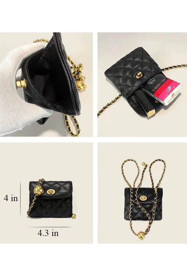 SYOSI - Leather Chain Belt Bag for Women, Women's Belt Bag, Crossbody Waist Purse, Travel Leather Belt Pouch,  Fanny Pack Detachable Belt Chain Women Mini Handbag - Image 1