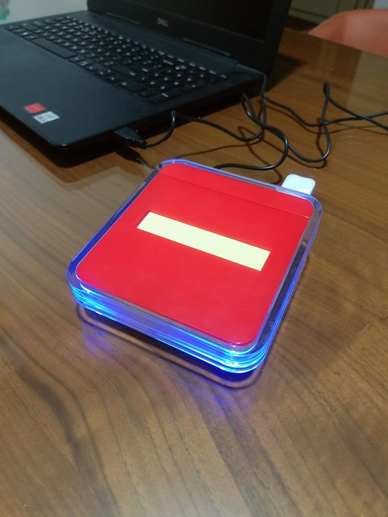 Premsons® Desktop USB Turbo Charger Hub with Blue LED Light and Sticky Note Dispenser (Colours May Vary) - Image 4