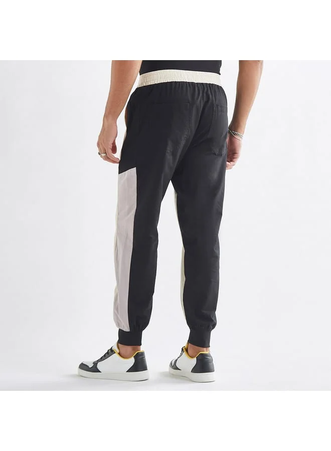 Splash FAV Panelled Joggers with Drawstring Closure and Pockets