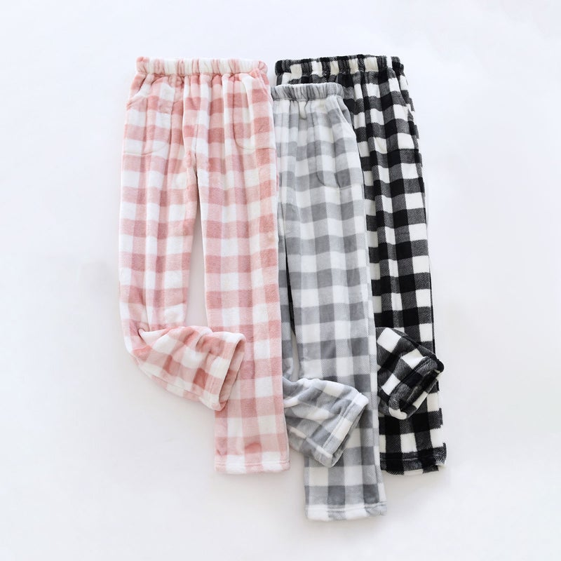 Flannel Fleece Loungewear Pants Casual Warm Lounge Trousers - Image 5