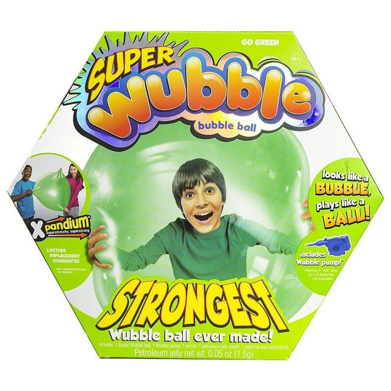 NSI Wubble The Amazing Tear-Resistant Super Bubble Ball - Green - Image 1