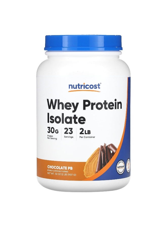 Nutricost, Whey Protein Isolate, Chocolate PB, 2 lb (907 g) - Image 1