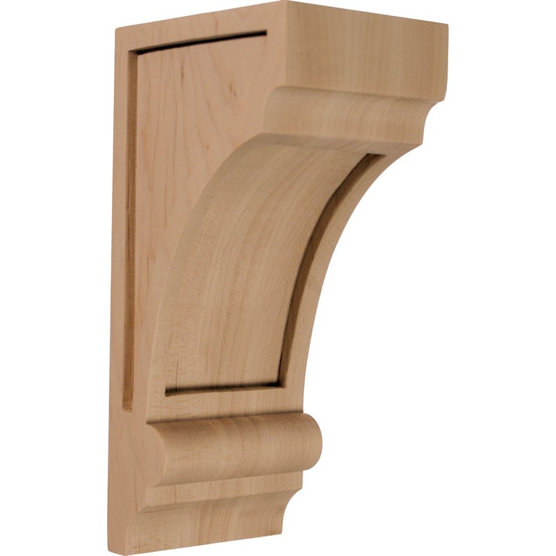 Ekena Millwork Corw03X04X08Dirw Diane Recessed Wood Corbels 3 1/4""W X 4""D X 8""H Rubberwood - Image 1