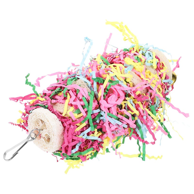 Parrot Chewing Toy with Bell Foraging Hanging Cage Accessory Wear Resistant Safe Bite Resistant - Image 2