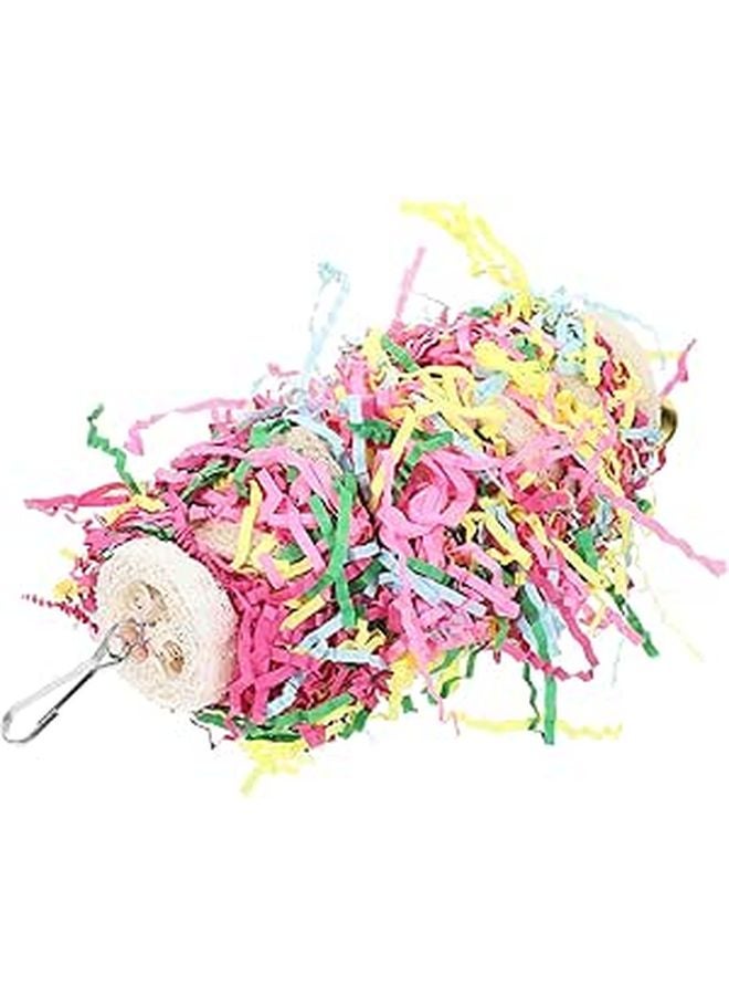 Parrot Chewing Toy with Bell Foraging Hanging Cage Accessory Wear Resistant Safe Bite Resistant - Image 1