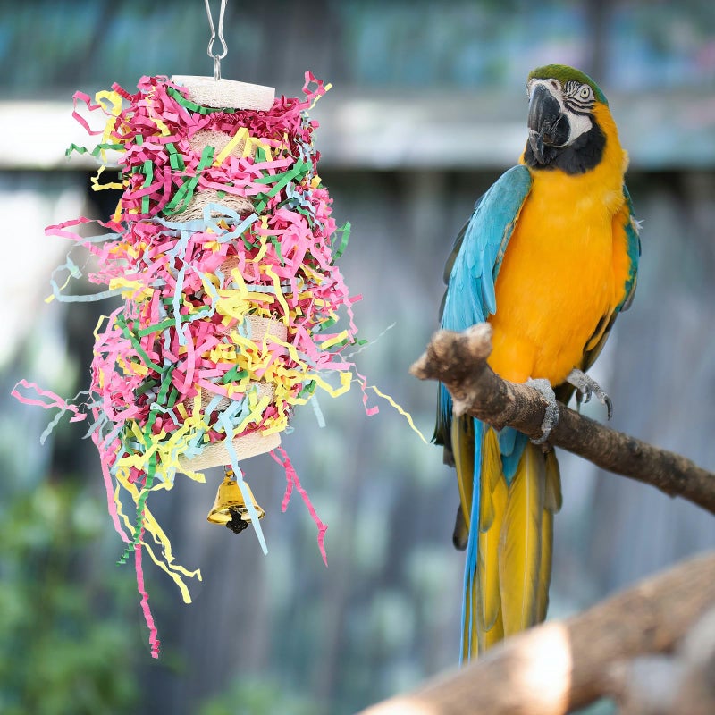 Parrot Chewing Toy with Bell Foraging Hanging Cage Accessory Wear Resistant Safe Bite Resistant - Image 5