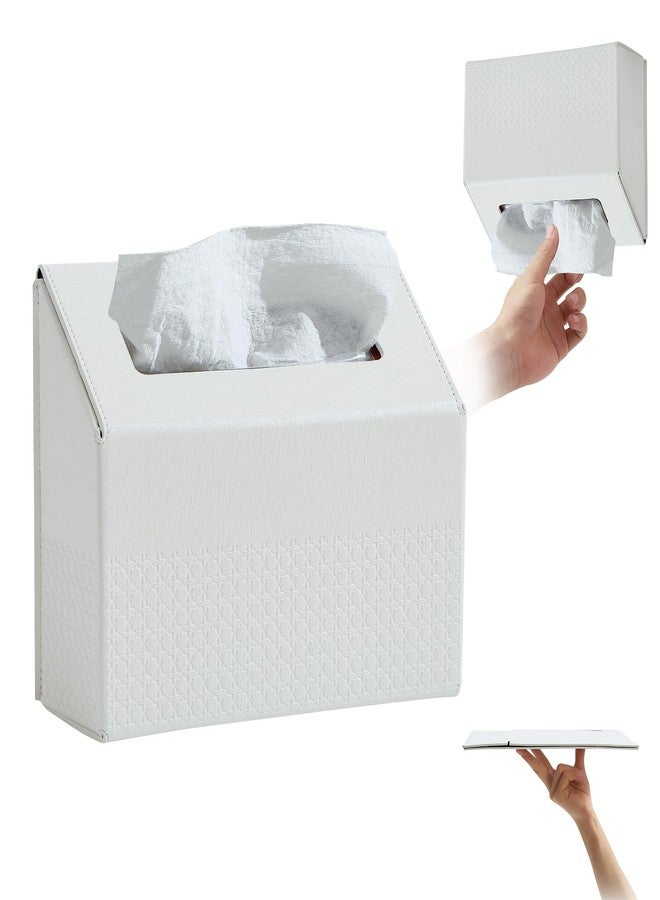 Cloudever Hand Towel Box Cover, No Drill Installation & Damage-Free Adhesive Backing for Wall Mounted, Streamlined Appearance for Kleenex Paper Hand Towels-Polar Ice - Image 1