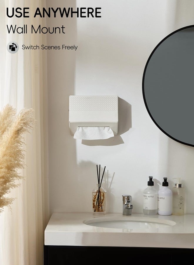 Cloudever Hand Towel Box Cover, No Drill Installation & Damage-Free Adhesive Backing for Wall Mounted, Streamlined Appearance for Kleenex Paper Hand Towels-Polar Ice - Image 3