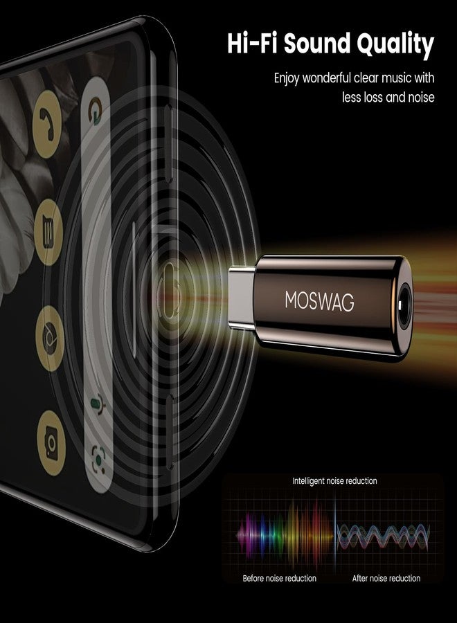 موسواج محول سماعات رأس صوتي من نوع USB-C إلى 3.5 ملم من موسواج، محول من النوع C إلى 3.5 ملم، مصنوع من سبائك الزنك، متوافق مع هواتف سامسونج جالاكسي S23، S22، S21، S20، S10 بلس، S21 بلس ألترا، بيكسل 7/6، وباد برو 6 - Image 4