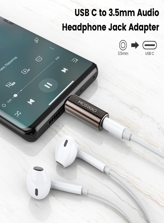 موسواج محول سماعات رأس صوتي من نوع USB-C إلى 3.5 ملم من موسواج، محول من النوع C إلى 3.5 ملم، مصنوع من سبائك الزنك، متوافق مع هواتف سامسونج جالاكسي S23، S22، S21، S20، S10 بلس، S21 بلس ألترا، بيكسل 7/6، وباد برو 6 - Image 2
