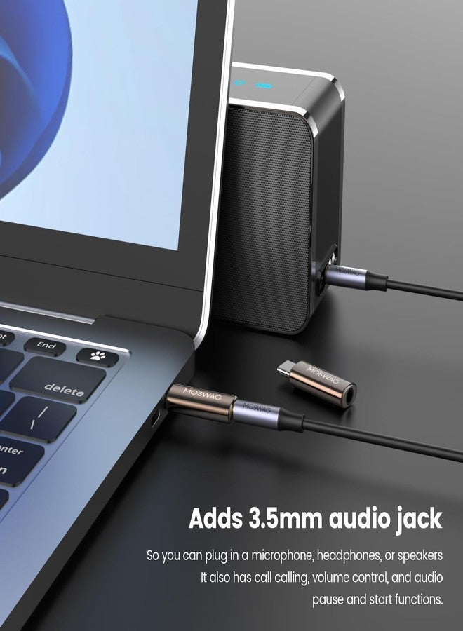 موسواج محول سماعات رأس صوتي من نوع USB-C إلى 3.5 ملم من موسواج، محول من النوع C إلى 3.5 ملم، مصنوع من سبائك الزنك، متوافق مع هواتف سامسونج جالاكسي S23، S22، S21، S20، S10 بلس، S21 بلس ألترا، بيكسل 7/6، وباد برو 6 - Image 3