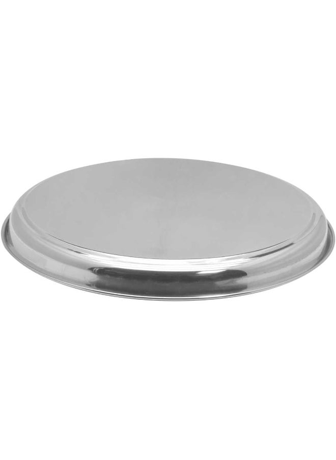 RAJ RAJ Stainless Steel Silver Touch Thala Dinner Plate  - Image 5