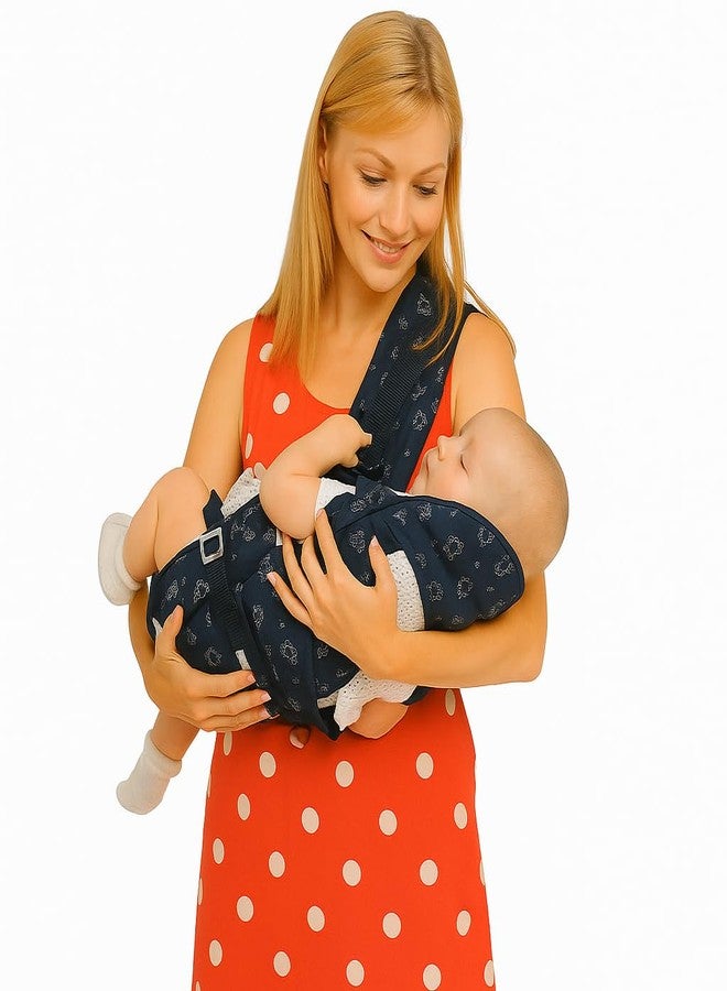 DTR Creation 6-in-1 Baby Carrier | Ergonomic Infant Carrier with Breathable Mesh, Adjustable Straps & Safety Buckles | Front, Side, Back & Cradle Positions | Blue Color for Newborns & Toddlers - Image 2