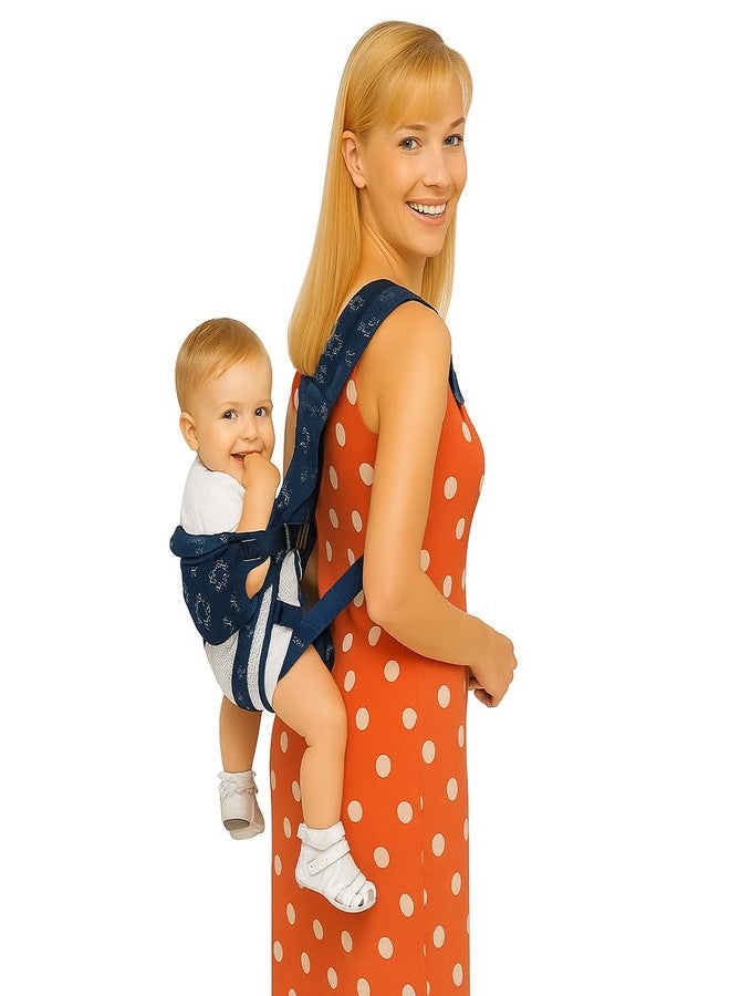 DTR Creation 6-in-1 Baby Carrier | Ergonomic Infant Carrier with Breathable Mesh, Adjustable Straps & Safety Buckles | Front, Side, Back & Cradle Positions | Blue Color for Newborns & Toddlers - Image 3