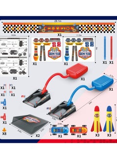 Y&D 2 in 1 Car and Rocket Dueling Launch Toys for Kids Launcher with Air Powered Cars 6 RocketsFun Outdoor ToySTEM Gift Boys & Girls Age 3 4 5 6 7 8+ Years Old  - Image 5