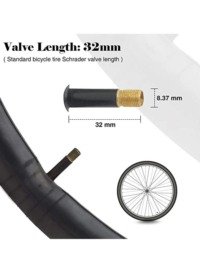 أنبوب داخلي للدراجات الهوائية 26 × 1.75/2.125 بوصة أنابيب داخلية للدراجات الهوائية مطاطية بديلة لصمامات الإطارات الداخلية للدراجة على الطريق MTB مع 2 رافعة للإطارات، 2 عبوة - Image 3