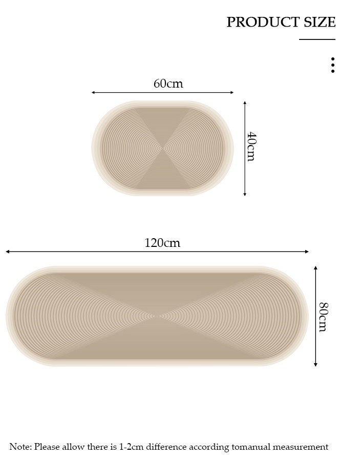 DUNISO Diatom Mud Bath Mat Set Bathroom Kitchen Rug Mat Extra Soft and Absorbent Bath Rugs Non-Slip Quick Drying Floor Bath Tub Mat for Bathroom Floor Tub and Shower 40*60cm/40*120cm - Image 3