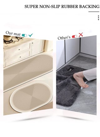 Diatom Mud Bath Mat Set Bathroom Kitchen Rug Mat Extra Soft and Absorbent Bath Rugs Non-Slip Quick Drying Floor Bath Tub Mat for Bathroom Floor Tub and Shower 40*60cm/40*120cm - view 5
