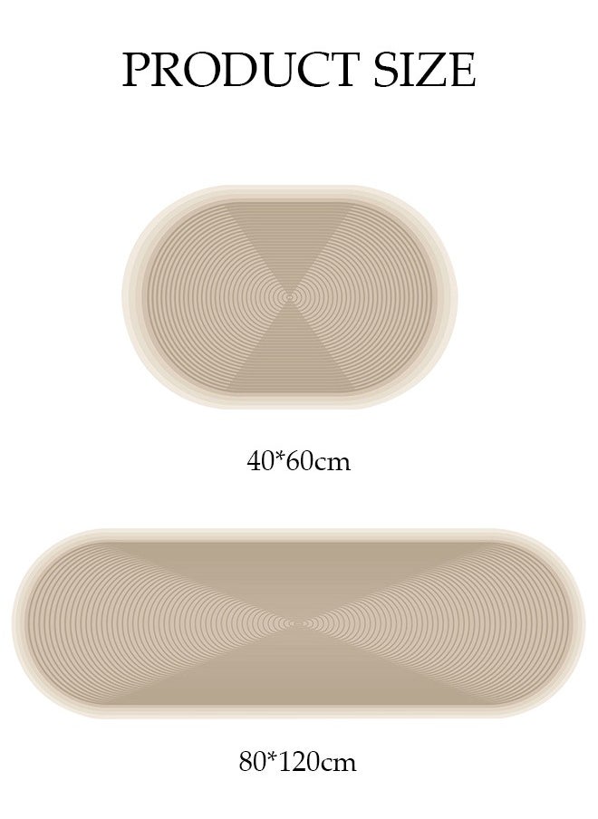 DUNISO Diatom Mud Bath Mat Set Bathroom Kitchen Rug Mat Extra Soft and Absorbent Bath Rugs Non-Slip Quick Drying Floor Bath Tub Mat for Bathroom Floor Tub and Shower 40*60cm/40*120cm  - Image 3
