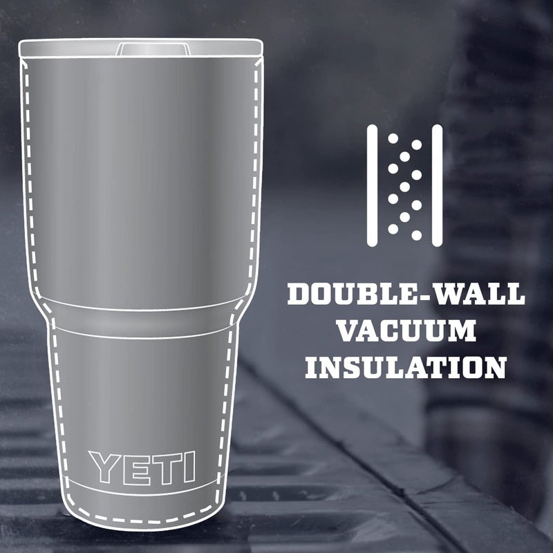 YETI Rambler 30 oz Tumbler Retired Colors, Stainless Steel, Vacuum Insulated with MagSlider Lid, Granite Gray - Image 3