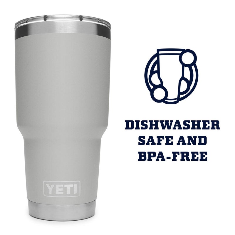 YETI Rambler 30 oz Tumbler Retired Colors, Stainless Steel, Vacuum Insulated with MagSlider Lid, Granite Gray - Image 4