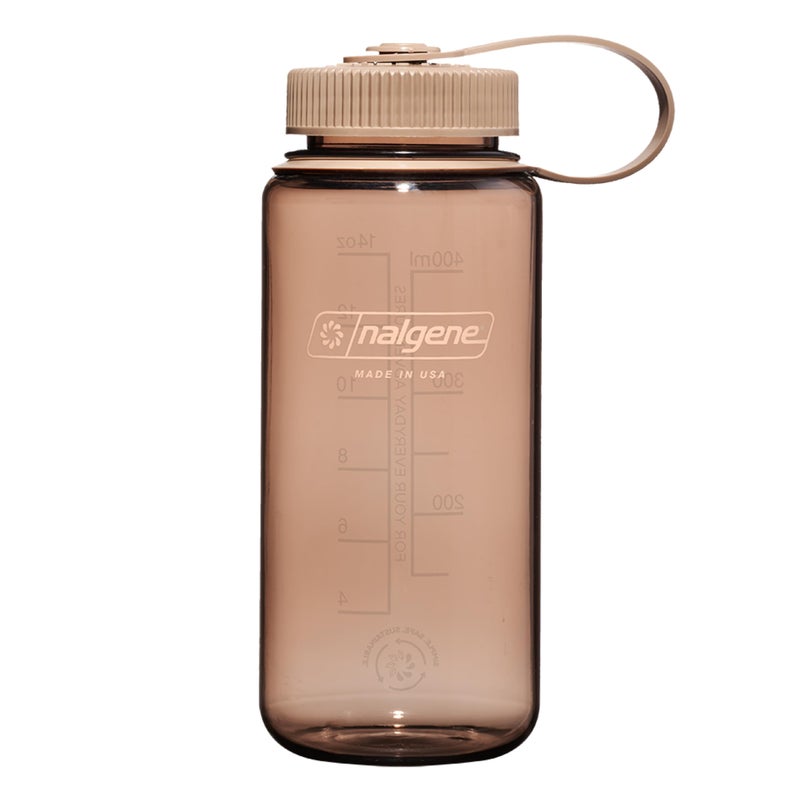 Nalgene Sustain Tritan BPAFree Water Bottle Made with Material Derived from 50 Plastic Waste using ISCC certified mass balance 16 OZ Wide Mouth Mocha
