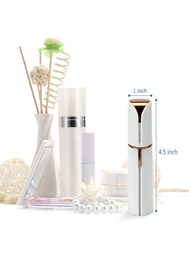 ELTRAZONE Electric Facial Hair Remover, Women’s Portable Facial Hair Trimmer, Best Painless Flawless Hair Remover for Women Bikini Area, Peach Fuzz, Upper Lip, Arm (White) - Image 2