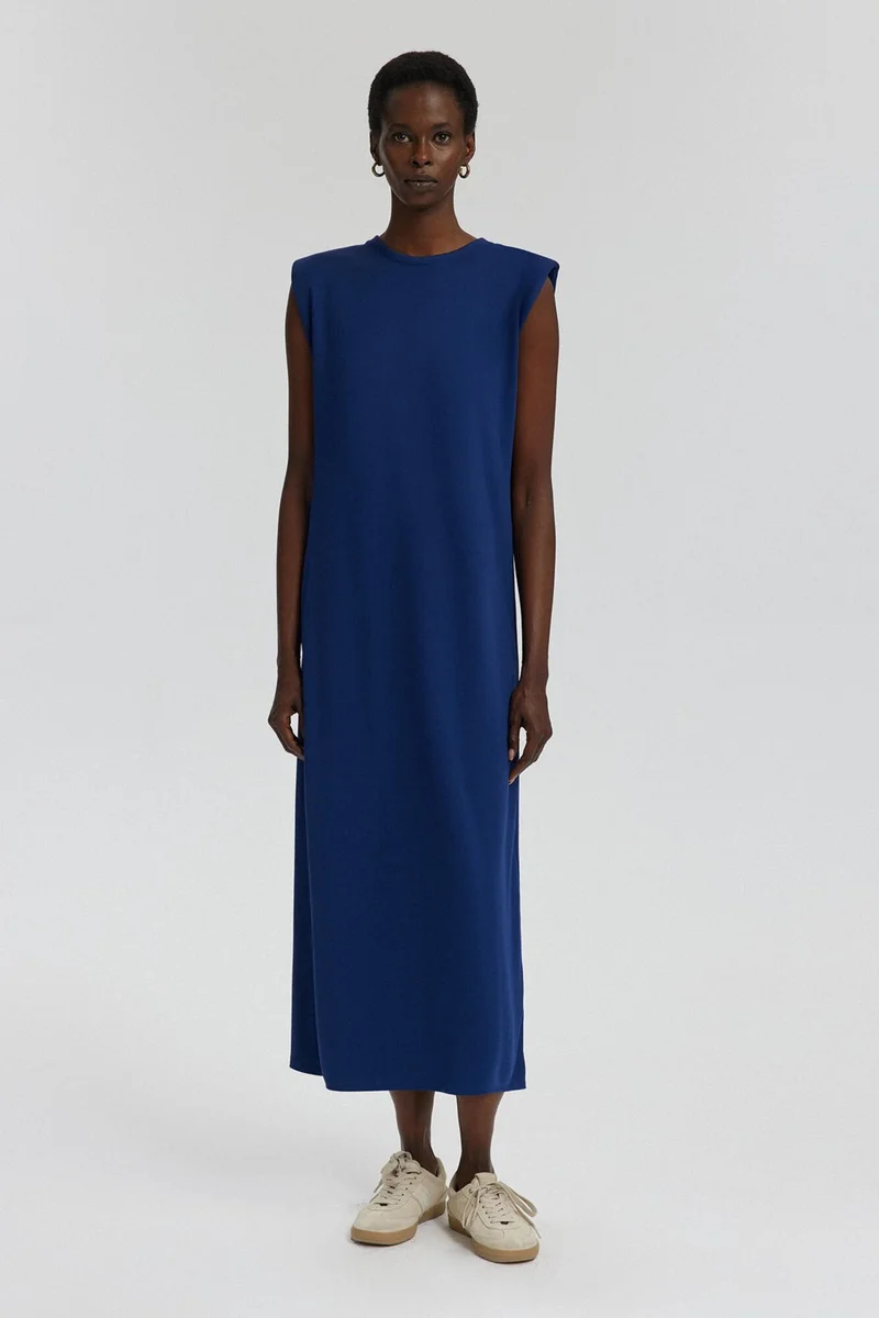 Touche Crew Neck Sleeveless Dress