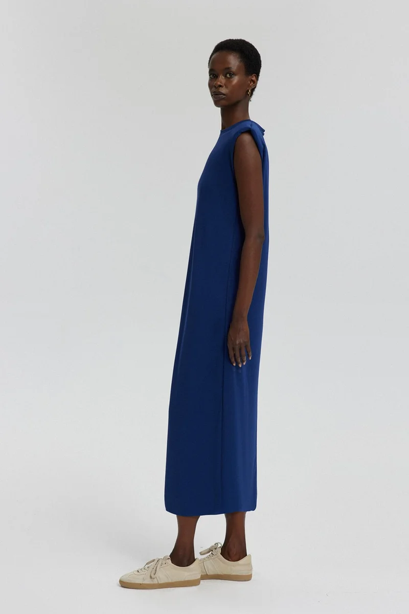 Touche Crew Neck Sleeveless Dress