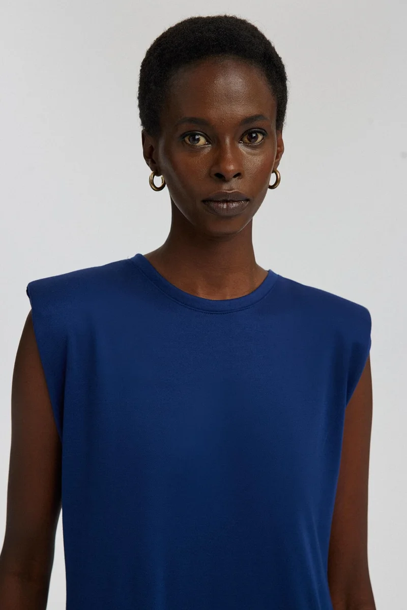Touche Crew Neck Sleeveless Dress