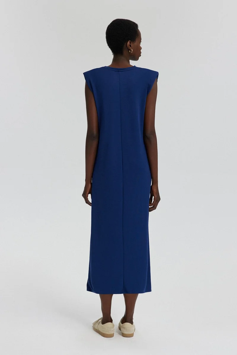 Touche Crew Neck Sleeveless Dress