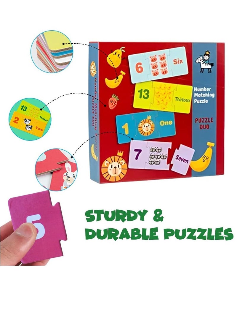 UKR Duo Matching Puzzle Numbers | Kids Jigsaw Educational Learning Toy | Fun Number Recognition Puzzle - Image 5