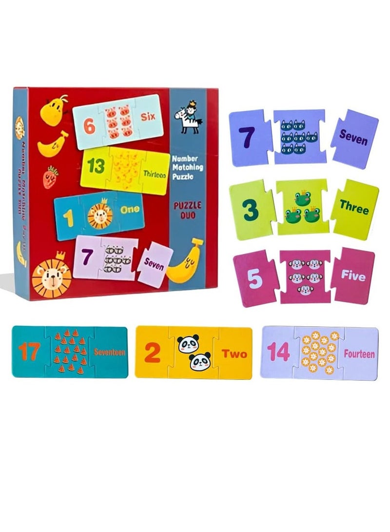 UKR Duo Matching Puzzle Numbers | Kids Jigsaw Educational Learning Toy | Fun Number Recognition Puzzle - Image 4