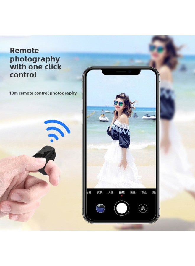Smart Bluetooth Wireless Ring Remote Control Brush Short Video E-book Page Turning Remote Selfie One-click Screen Off And Song Cutting-Color:Pink  - Image 4