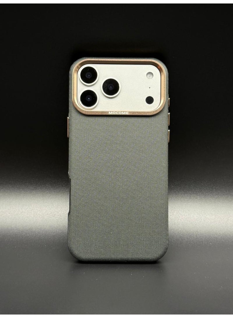 MOCOME Premium Woven Fiber Case with Metallic Camera Protection for iPhone 17 Pro Max - Image 1